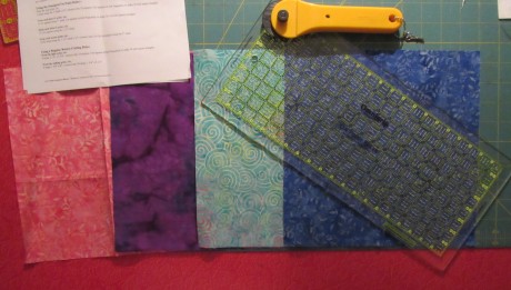 On Point Ruler and fabrics for block