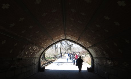 One of the tunnels in Central Park teaches a lesson in perspective. With the shadows blacking out most of the images, the tunnel's opening becomes mysterious, magical and elegant. We're inspired by the idea of creating a focal point in our designs with the replication of light. The literal takeaway here is the shape of the tunnel's opening. It's not round, as most tunnels are. It's slightly peaked, like might seen in ancient Persia. 